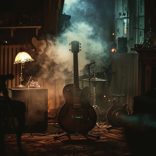 Imagine a smoky room where gritty whispers linger in the dusky air. A sultry grunge instrumental with moody, intricate guitar riffs that evoke a sense of yearning and tension. The piece unfolds with a slow burning intensity, creating an atmosphere both provocative and introspective.