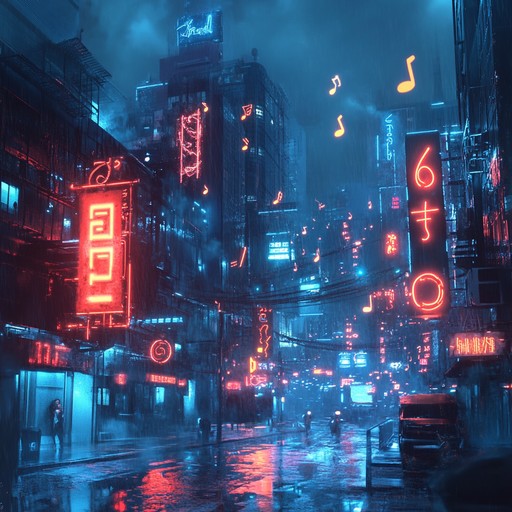 A captivating instrumental track combining soulful dance rhythms with lush synth textures, capturing the essence of a vibrant city night. The mellow tones of the rhodes piano lead a journey through soundscapes colored by deep bass and rhythmic beats, evoking memories and emotions under neon lights.