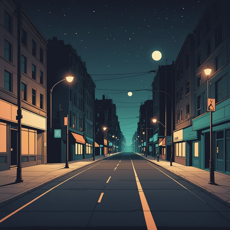 This track encapsulates the essence of urban melancholy through deep, pulsating bass lines intertwined with sparse, haunting melodies that reflect the desolation of city life under the cover of night. A solitary electric piano weaves through the dark, gritty texture of grime, offering a glimpse of introspective solitude in an otherwise bustling urban landscape.