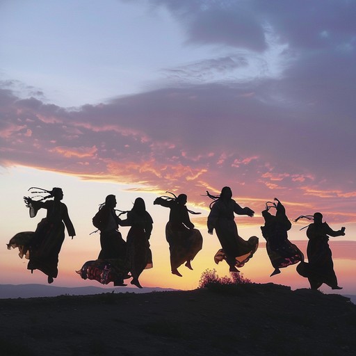 Immerse yourself in a spirited celebration of desert nomad music with modern dance beats. This track fuses traditional rhythms with contemporary energy, creating an uplifting and exuberant atmosphere.