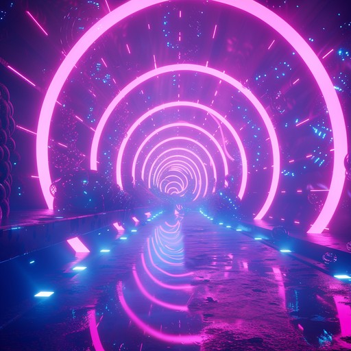 Step into a dystopian rave where digital anarchy reigns. Synthwave elements clash with heavy dubstep basslines, creating a hyper charged, chaotic atmosphere. Glitches and unpredictable patterns pulse through the sound, offering a riveting, adrenaline fueled experience.