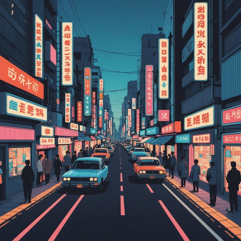 Explores a soundscape where vibrant electronic music meets the timeless sounds of tokyo at night. This alternative version focuses more on the synthetic layers accompanied by the shimmery tones of a shamisen to enhance the playful and feel good atmosphere.