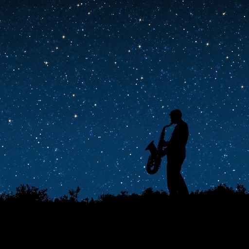 An instrumental jazz composition featuring gentle saxophone melodies that flow smoothly, capturing the essence of a tranquil evening. The piece blends mellow rhythms with a soft harmonic backdrop, creating a serene atmosphere reminiscent of a quiet night under the stars.