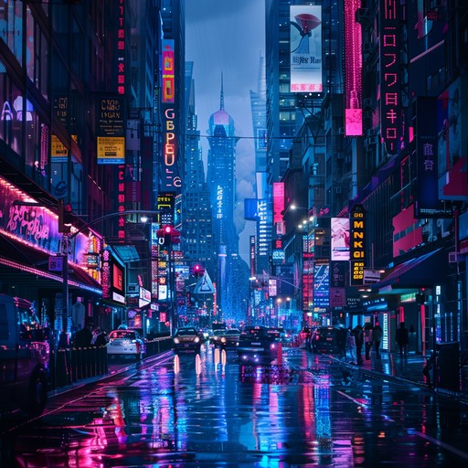 A high energy blend of k pop beats and electronic sounds, creating an intense and suspenseful atmosphere that captures the tension of a midnight city chase, building up with driving rhythms and dynamic transitions