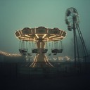 creepy carnival with eerie, unsettling and dark vibes