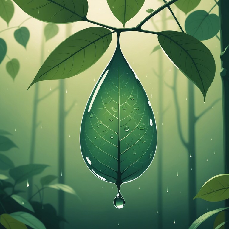 Echoes between leaves takes a deeper dive into the emotions of solitude and reflection brought by the gentle rain in a dense forest, exploring the interconnectedness of rain, flora, and the human spirit. The music aims to transport listeners directly beneath the towering trees and envelop them in the tranquility of nature's own sounds.