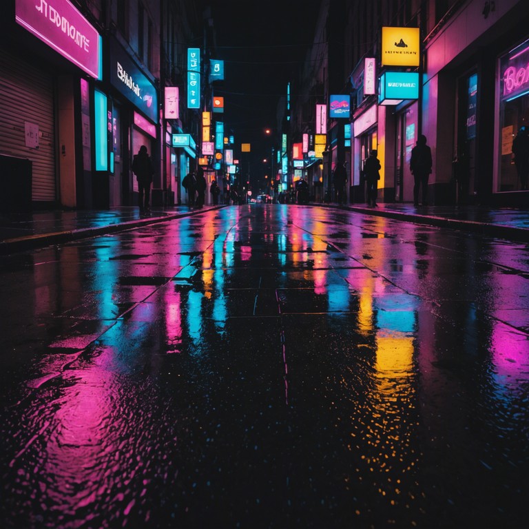 Imagine walking through a rain soaked metropolis at night, with neon lights reflecting off wet streets, creating a dreamlike atmosphere. The track combines subtle city sounds with layered, ethereal synth waves, encapsulating the essence of an urban dreamscape.