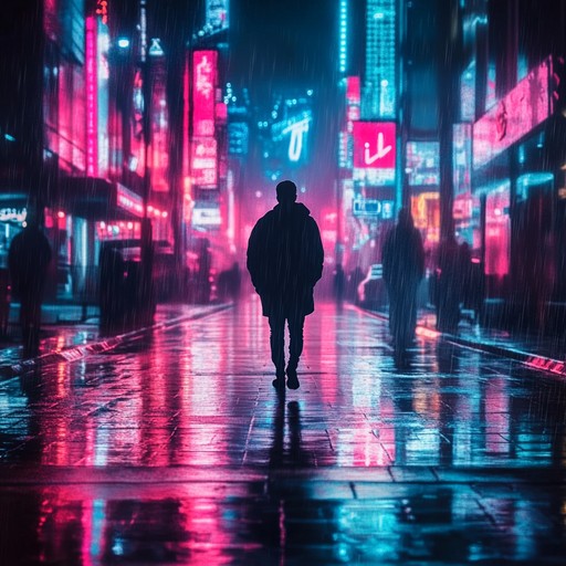 A reflective track featuring atmospheric synth waves that brings nostalgic undertones to the forefront. It’s designed to evoke memories and introspection, seamlessly blending into the backdrop of a neon lit city at night.