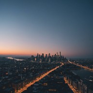 cruising through sparkling cityscapes