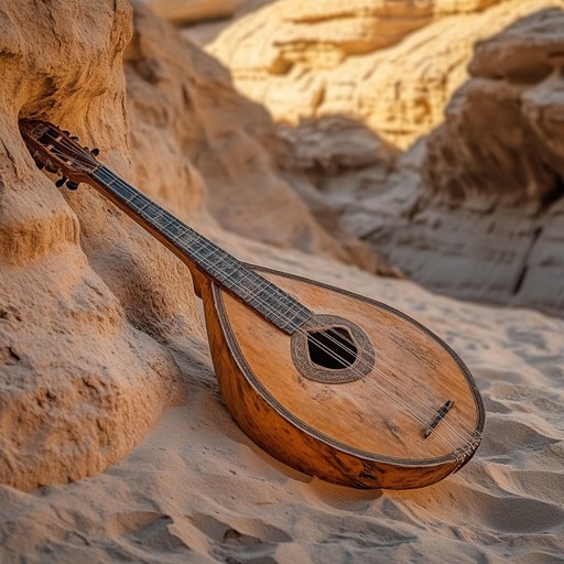 An instrumental piece that captures the haunting beauty of middle eastern melancholy through the rich tones of the oud, evoking images of endless deserts and lost memories