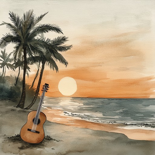 An instrumental salsa composition that brings the listener to a calm tropical island at dusk, with gentle rhythms and soothing melodies fostering relaxation.