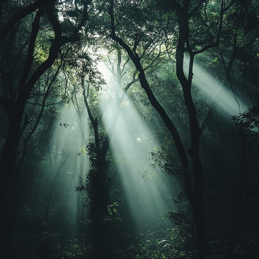 A haunting instrumental track that captures the sorrowful whispers of an ancient forest. The song combines the raw, organic sounds of acoustic guitar with subtle, unsettling background noises mimicking wind, rustling leaves, and distant animal calls. Each note strikes with a sense of longing and mysticism, drawing listeners into a melancholic, secluded woodland realm.