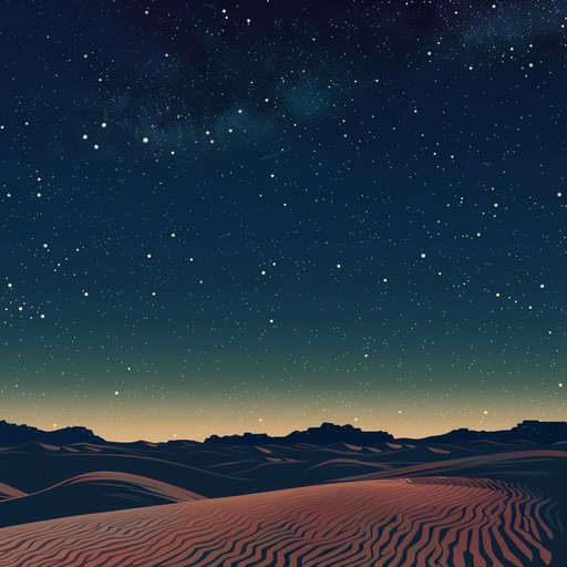 An evocative instrumental piece combining traditional middle eastern scales with cosmic, electronic ambiance. Imagine the sound of ancient sands mixed with the allure of space. The tune provides an auditory journey through mystic deserts and beyond the stars, enveloping listeners in a dreamy, otherworldly experience.