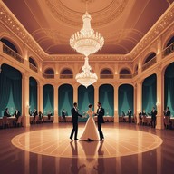 elegant waltz evoking grand, festive ballroom scenes