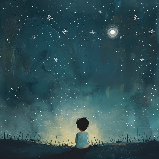 A soothing instrumental lullaby featuring playful melodies and whimsical harmonies designed to create a calm, hopeful atmosphere for children. The track incorporates twinkling piano notes and gentle chimes, capturing the essence of a magical starry night. Perfect for bedtime routines or quiet playtime moments