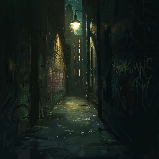 A dark and gritty instrumental track with a pounding bassline and eerie synths. The rhythms invoke the sensation of navigating through shadowy urban alleyways, giving the piece an ominous and menacing vibe that is perfect for setting a tense mood.