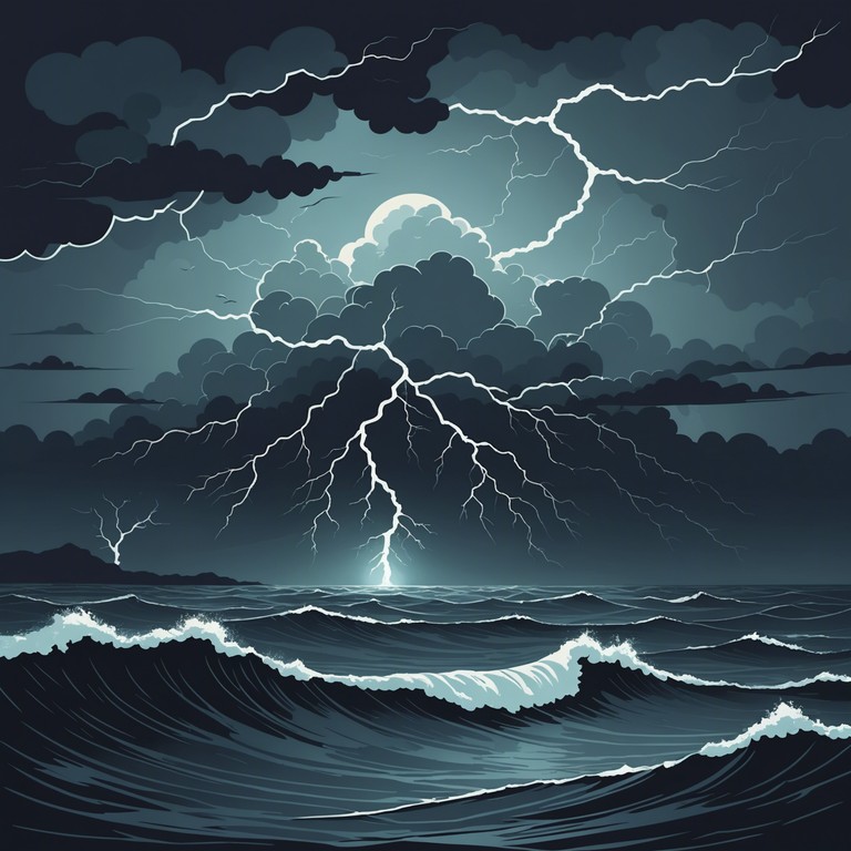 This alternative piece offers an aural representation of a tempest, featuring relentless, overpowering sonic elements that mimic the uncontrolled and powerful aspects of nature.