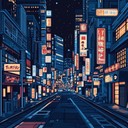 evokes 80s tokyo nights with synth melodies and driving beats