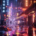 dark alleyways under neon skies, chaos unfolds intensely