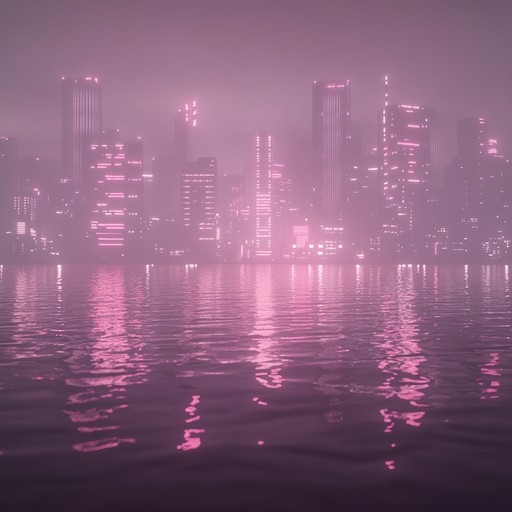 An instrumental track that encapsulates the tranquility of wandering through glowing neon streets of a futuristic cityscape, melding soothing synth melodies with gentle electronic rhythms to create a calming cyberpunk ambiance.