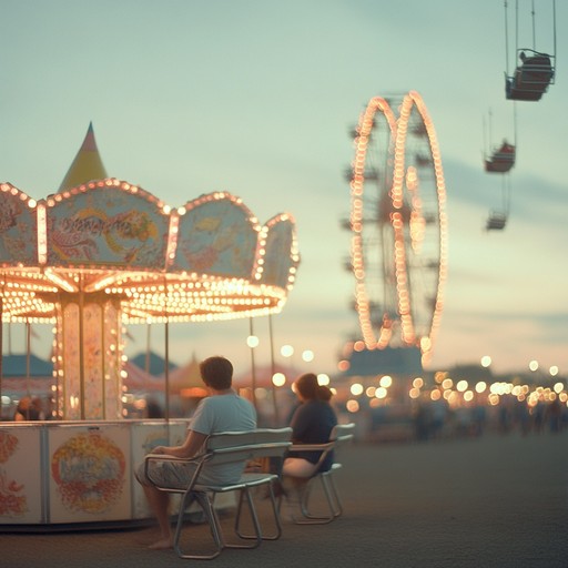 An instrumental serenade composed for a tranquil carnival evening, blending gentle rhythms and soothing melodies. Imagine walking through a serene carnival at dusk, the atmosphere calm yet slightly festive. The music features soft instrumental tones, creating a dreamy and peaceful landscape, punctuated by the occasional sound of distant laughter and rustling leaves.