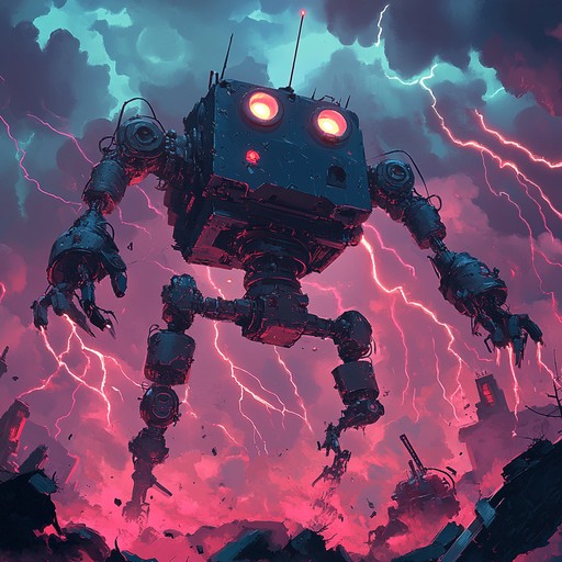 Dive into a cybernetic nightmare where guitars clash with cold synthetic beats, creating an atmosphere thick with tension and impending doom. The relentless rhythm and darkly textured sound build suspense, evoking a world on the brink of collapse, where hope fights to survive amidst the chaos.