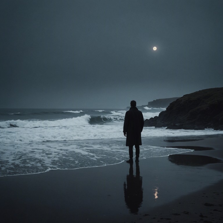 Emulating the quiet whispers of the sea at night combined with the loneliness one feels when surrounded by the vast, wild natural landscape, this track uses soft violin crescendos to draw listeners into a reflective state.