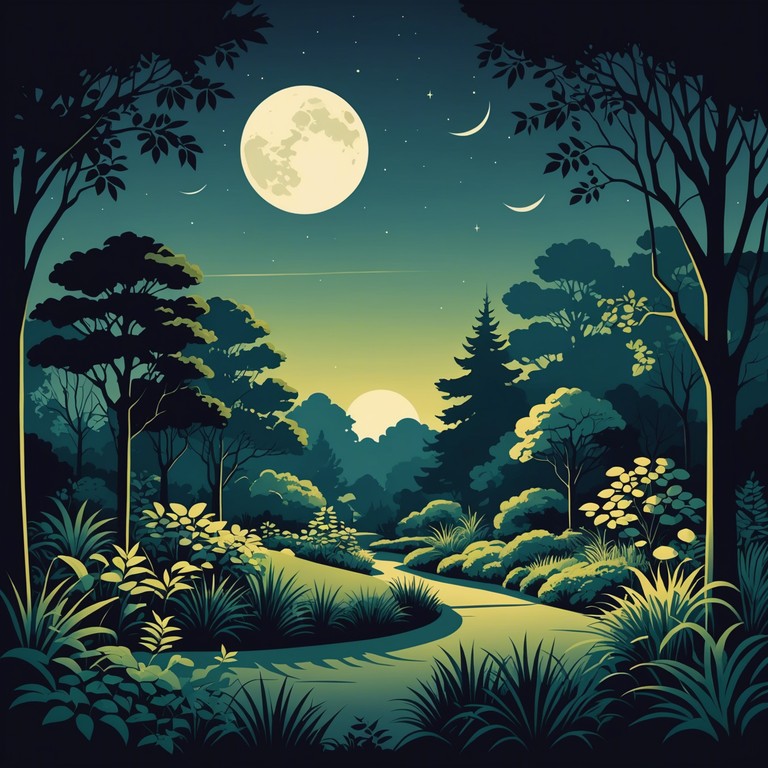 Imagine a scene where the traditional vibrancy of mambo meets the calm stillness of a moonlit night. Moonlit mambo meditation lowers the tempo and enhances the harmonies to create an ambient take on the mambo, providing a backdrop for relaxation and introspection.