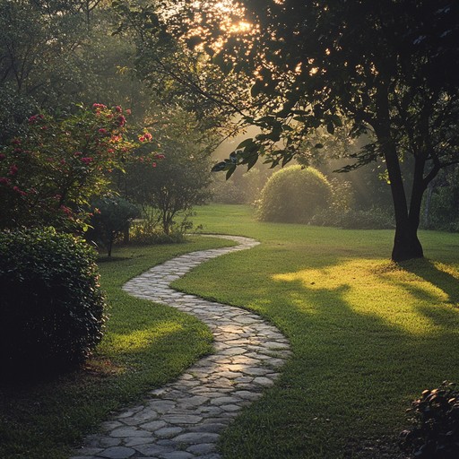 Step into a peaceful morning, walking through a lush, dewy garden as the sun rises. The melodic strumming of an acoustic guitar paints a serene soundscape, evoking feelings of tranquility and natural beauty. Ideal for stress relief and moments of introspection, this piece soothes the soul with its simple yet profound harmonies.