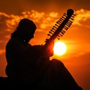 an energetic sitar instrumental blending classic ragas with modern flair