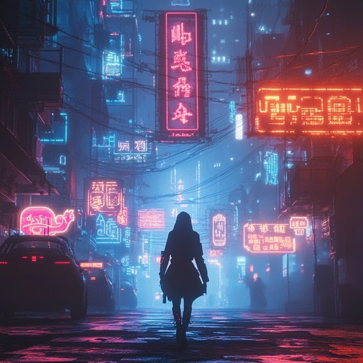 An energetic instrumental blending futuristic synth melodies with driving beats, capturing the essence of a neon lit cyberpunk city, perfect for night drives and urban exploration.