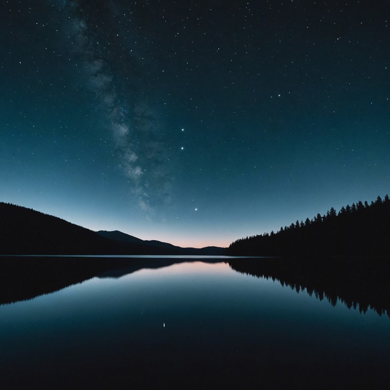 An evocative journey portrayed by the richness of the violin, weaving through the complexities of emotional darkness and reflective tranquility, mirroring the onset of night upon a tranquil lake. The composition's swelling crescendos mirror the ebb and flow of water touched by the winds of change.