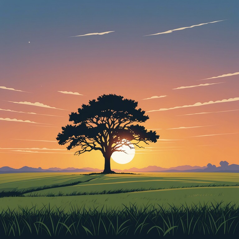 This piece captures the essence of sweeping fields under a sunset sky, slowly enveloping the listener in a calming, contemplative state. The music suggests a deep connection with nature and the simple, yet profound joy of solitude in a vast, open space. Using mainly the acoustic guitar, the song builds a gentle, melodic story that resonates with the soul of the countryside.