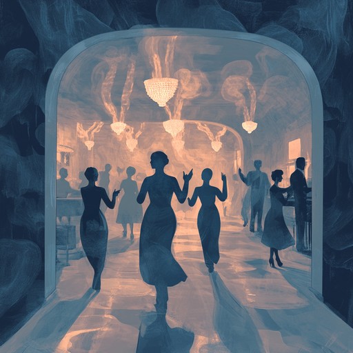 A blend of eerie sounds and classic swing rhythms, creating a ghostly dance ambiance. The track features haunting piano lines, spooky brass sections, and a rhythm section that swings with an unsettling cadence. Perfect for evoking the supernatural in a vintage dance setting.