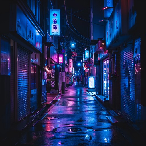 This instrumental track combines catchy j pop melodies with an edgy, dark synth atmosphere. Sharp electronic beats, vibrant synths, and japanese traditional elements create a sense of modern, neon lit tokyo with a hint of danger and rebellious spirit. Energetic yet haunting, it mirrors chaotic city life contrasted with contemplative moments.