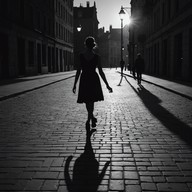melancholy dance beneath city lights