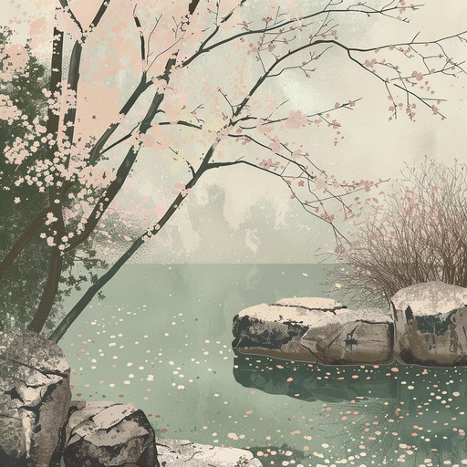 A calming instrumental piece inspired by the gentle fall of cherry blossoms, combining traditional japanese instruments with a modern touch. The tranquil melodies evoke a sense of peace, making it perfect for scenes of reflection and calm in an anime setting. The soothing sound of the koto interwoven with ambient background tones creates an ethereal atmosphere.