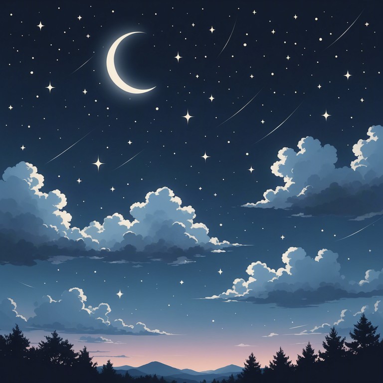 This instrumental track is designed as a peaceful lullaby to help children wind down at night. Incorporating gentle melodic patterns and harmonious layers, it creates an environment of tranquility perfect for bedtime. The music is soft and slow paced, providing a comforting soundscape that promotes relaxation and sleep.