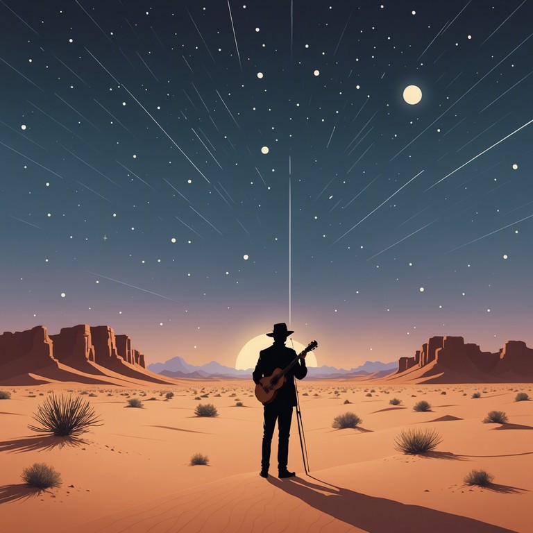 This instrumental track blends traditional ethnic instruments with modern synthesis to create an atmosphere of journeying through vast, ancient deserts. The music suggests the mystery and allure of far off places, wrapped in the warmth of sunlit sands. It's like an auditory mirage, where traditional melodies meet ambient backdrops, creating a peaceful yet evocative soundscape.