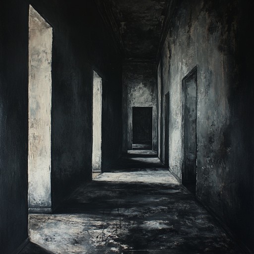 This track immerses the listener in a dark, unsettling atmosphere, using subtle whispers, distorted sounds, and eerie, resonant tones. The piece evolves slowly, creating an intense sense of unease and suspense, reminiscent of abandoned places or haunted locations. Ideal for evoking a hauntingly creepy environment in art installations or horror themed media