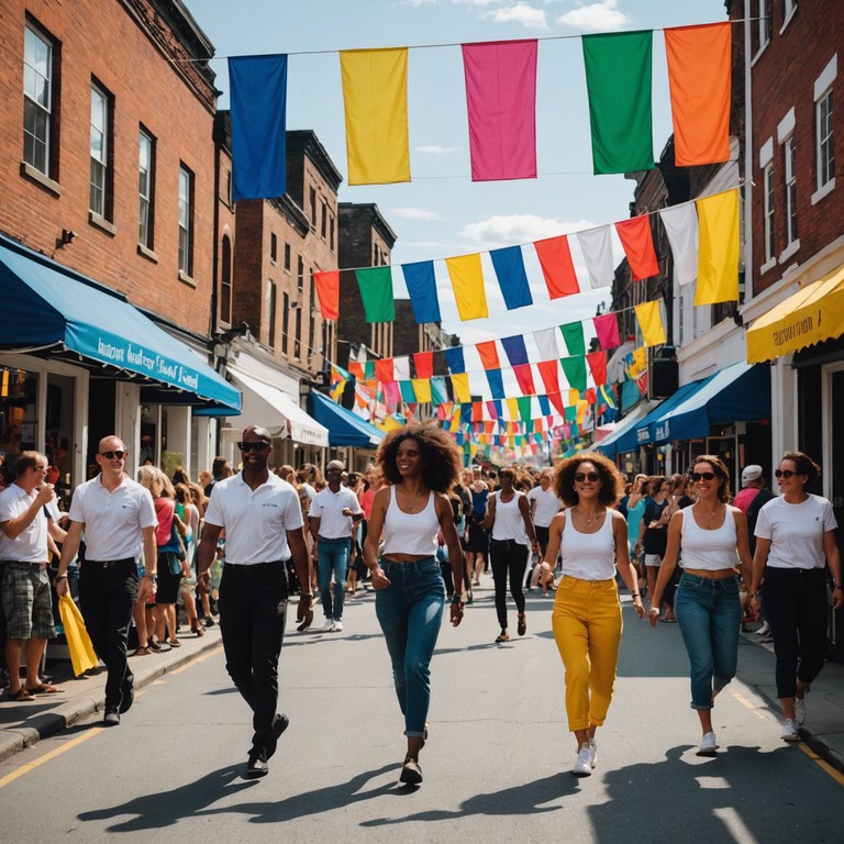 This track captures the essence of a vibrant street festival in kingston, where the rhythms of reggae music fill the air. The music blends traditional reggae elements with a joyful, celebratory mood, making it perfect for any festive occasion. A strong bass line and rhythmic guitar strumming set the stage, while the steel drum adds that quintessential caribbean flair, making you feel like you're dancing in the heart of jamaica.