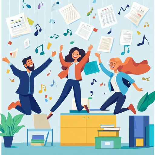 A cheerful and energetic instrumental piece that combines playful melodies with dynamic rhythms to evoke a sense of enthusiasm and creativity in the workplace. Perfect for enhancing team spirit and bringing a smile to the daily grind.