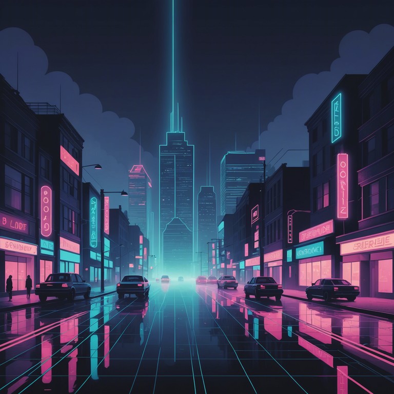 Imagine cruising through a city blanketed in mist, with neon signs reflecting on wet streets while a gentle, dreamlike synth melody sets the mood for deep contemplation or a serene night time walk.