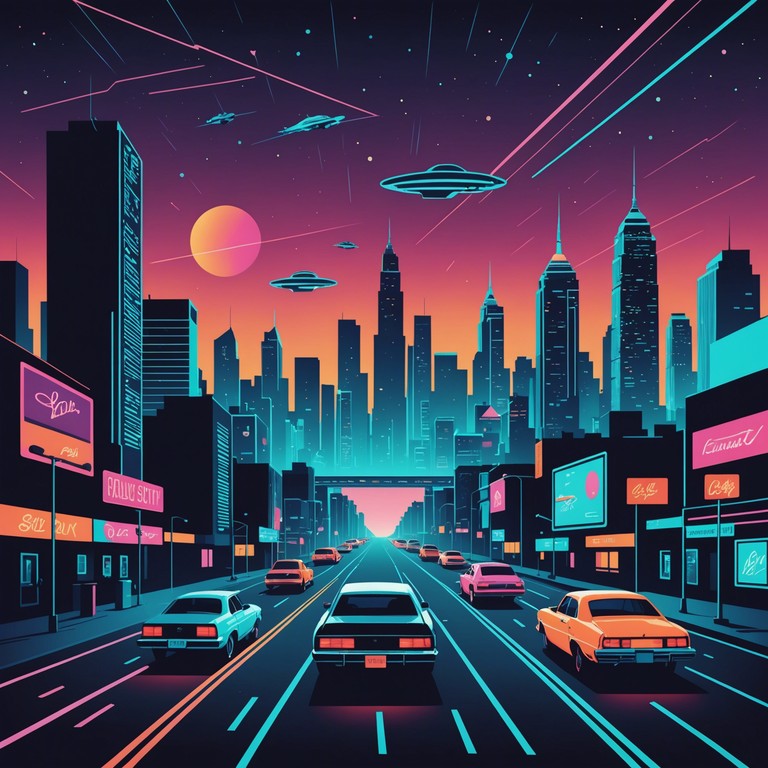 This track channels the vibrant essence of a neon lit, futuristic cityscape, driving forward with relentless energy and infectious rhythms. The pulsating beats and shimmering synths encapsulate a sense of adventure and dynamic movement, making it perfect for high speed pursuits through a cybernetic metropolis.