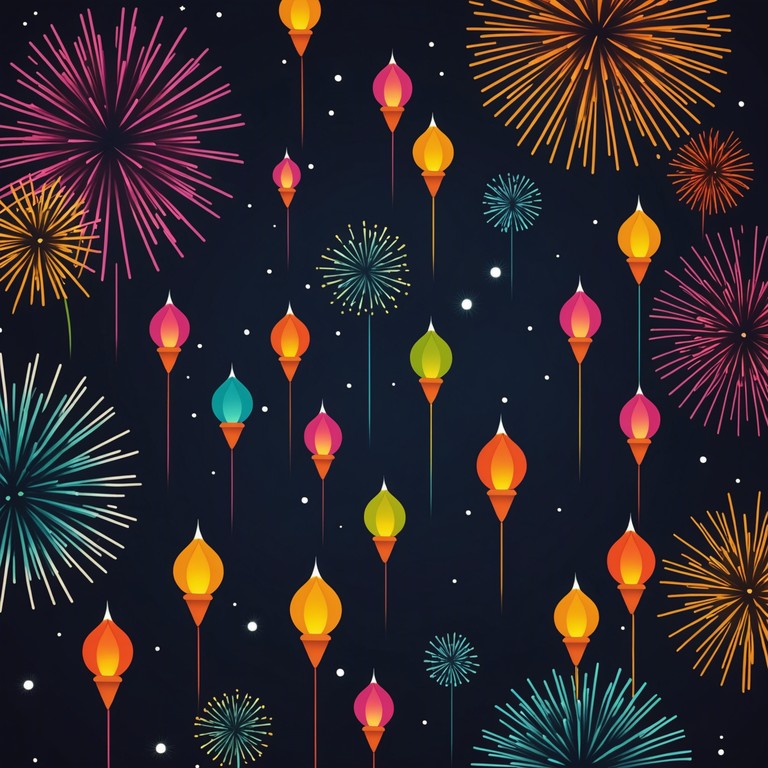 This track is designed to capture the essence of diwali, the festival of lights, using traditional hindustani sounds mixed with festive rhythms to evoke a sense of joy, community, and cultural heritage. The music will weave through the sounds of fireworks, laughter, and the soft whispers of prayers, creating an immersive auditory celebration of one of india's biggest festivals.