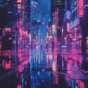 hopeful electronic soundtrack for a futuristic urban setting