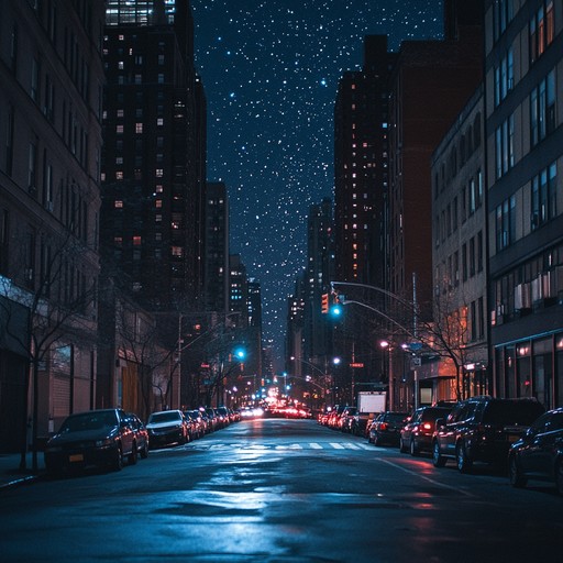 A gentle exploration of city life at night, featuring soft beats and soothing rhythms that create an intimate and tranquil atmospheric hip hop experience. The track blends delicate piano chords with subtle electronic elements, evoking the quiet hum of a city under the stars.