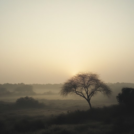 Experience the serenity of a mystical indian morning with this hindustani raga. The sitar's intricate melodies weave through a tranquil soundscape, creating a peaceful yet enchanting atmosphere that captures the essence of dawn. Subtle tabla rhythms and ambient drones enhance the rich texture, making this piece perfect for meditation or relaxation.