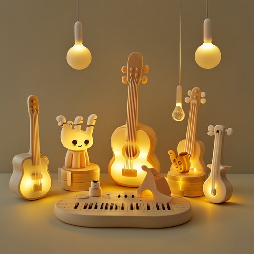 An instrumental piece that artfully weaves toy instrument sounds into an elegant melody, evoking whimsy and nostalgia