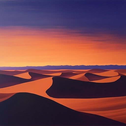 An emotive instrumental journey capturing the beauty and tranquility of a desert sunset, blending traditional middle eastern melodies with contemporary arrangement, characterized by the haunting sound of the oud. The track dynamically evolves from quiet contemplation to a majestic finale, evoking a sense of wonder and peace as the sun sets over the horizon.